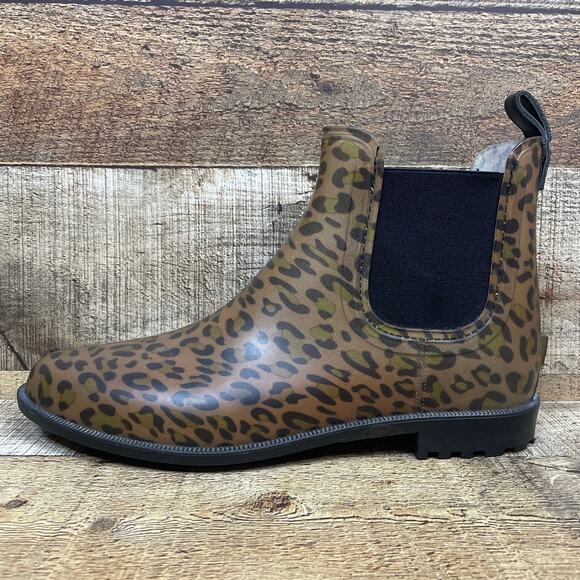 Joules Rockingham Waterproof Chelsea Boots Brown Leopard Size 11 - Picture 4 of 10